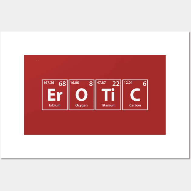 Erotic (Er-O-Ti-C) Periodic Elements Spelling Wall Art by cerebrands